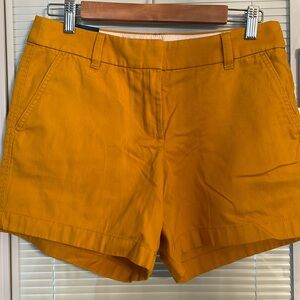 NWT J.Crew 5” twill shorts / golden Yellow / size 6